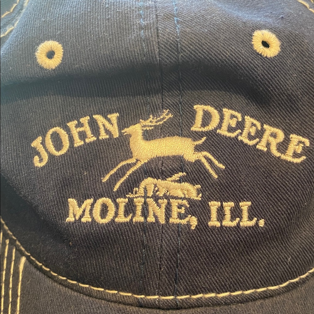 John Deere Gray & Navy Caps with Green and Yellow Logo - Picture 12 of 12